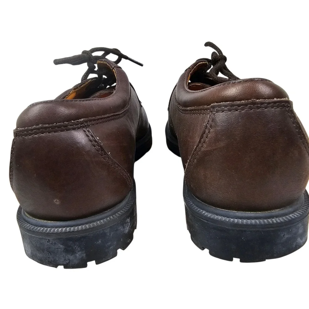 Nautica Mens Brown Leather Lace Up Lug Sole Oxford Shoes Size 8M A01‎ 5-7